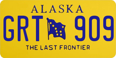 AK license plate GRT909