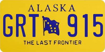AK license plate GRT915