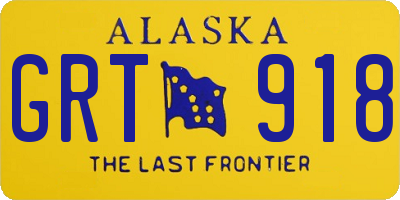 AK license plate GRT918