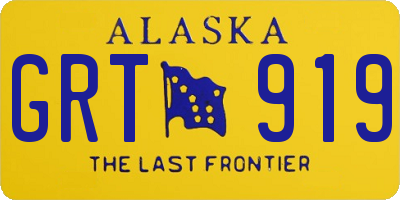 AK license plate GRT919
