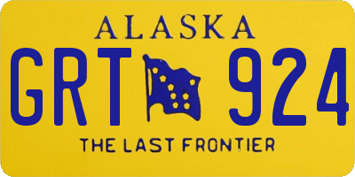 AK license plate GRT924