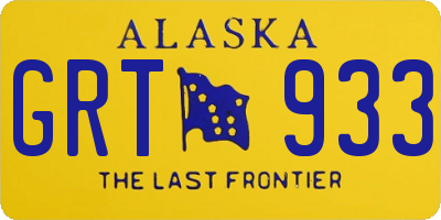 AK license plate GRT933
