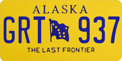 AK license plate GRT937