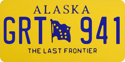 AK license plate GRT941