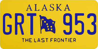 AK license plate GRT953