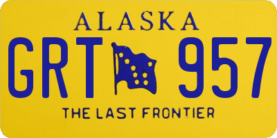 AK license plate GRT957