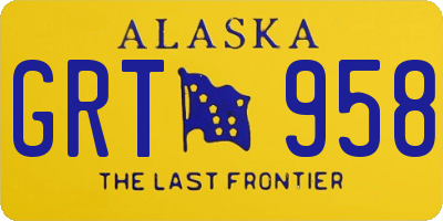 AK license plate GRT958
