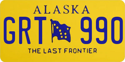 AK license plate GRT990