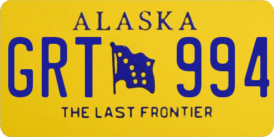 AK license plate GRT994
