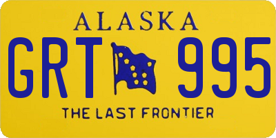 AK license plate GRT995