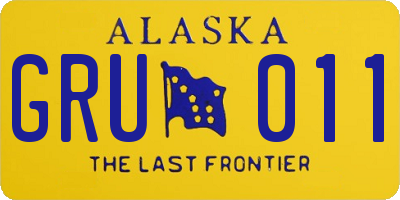 AK license plate GRU011