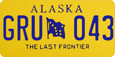 AK license plate GRU043