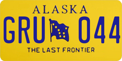 AK license plate GRU044