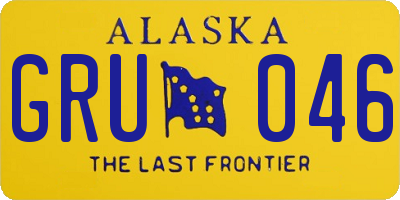 AK license plate GRU046