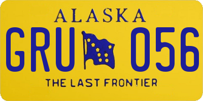 AK license plate GRU056
