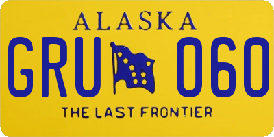 AK license plate GRU060