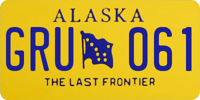 AK license plate GRU061