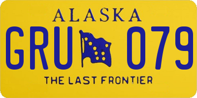 AK license plate GRU079