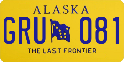 AK license plate GRU081