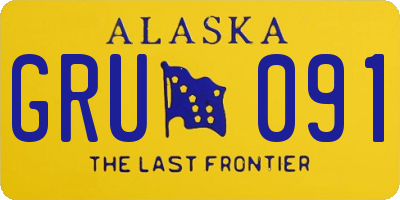 AK license plate GRU091