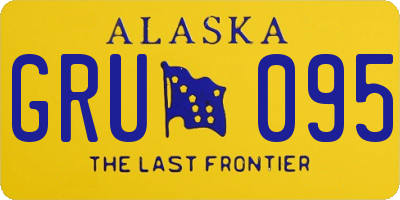 AK license plate GRU095