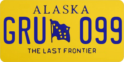 AK license plate GRU099