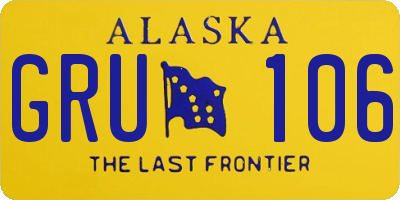 AK license plate GRU106