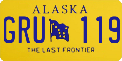 AK license plate GRU119