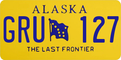 AK license plate GRU127