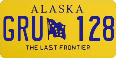 AK license plate GRU128