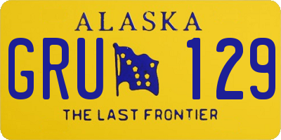 AK license plate GRU129
