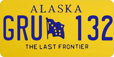 AK license plate GRU132