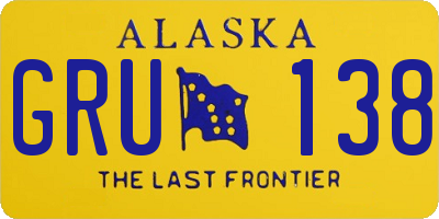 AK license plate GRU138