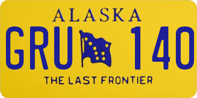 AK license plate GRU140
