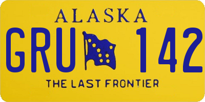 AK license plate GRU142
