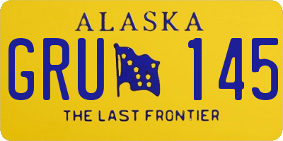 AK license plate GRU145