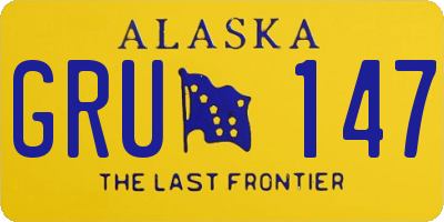 AK license plate GRU147