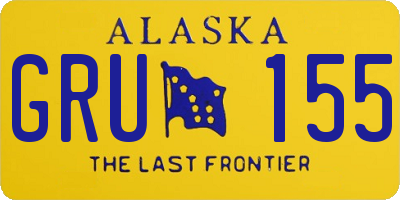 AK license plate GRU155
