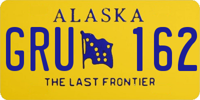 AK license plate GRU162
