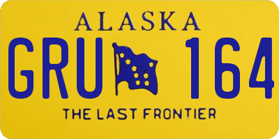 AK license plate GRU164