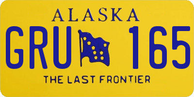 AK license plate GRU165