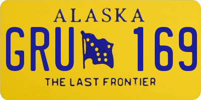 AK license plate GRU169