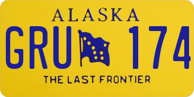 AK license plate GRU174
