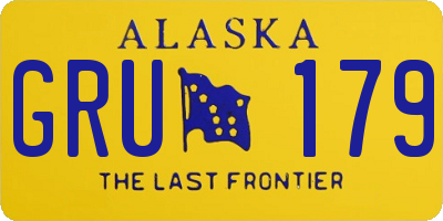 AK license plate GRU179