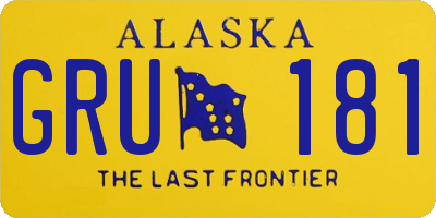AK license plate GRU181