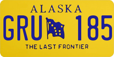 AK license plate GRU185