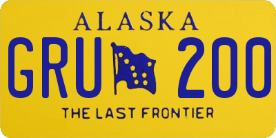 AK license plate GRU200