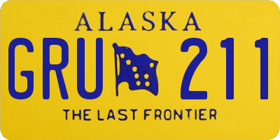 AK license plate GRU211