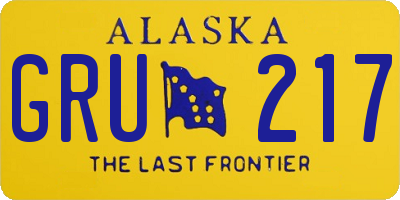 AK license plate GRU217