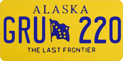 AK license plate GRU220